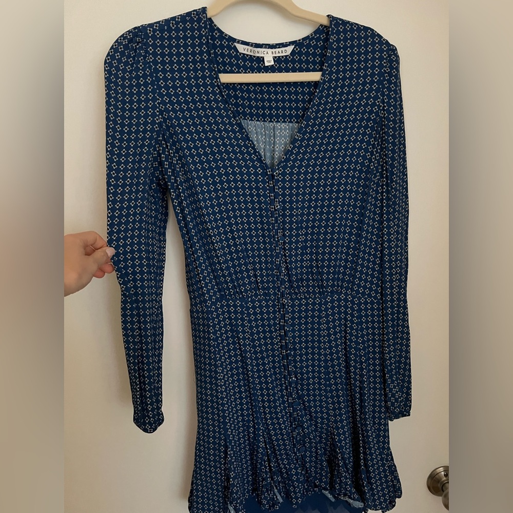 Veronica Beard Riggins Dress in Prussian Blue